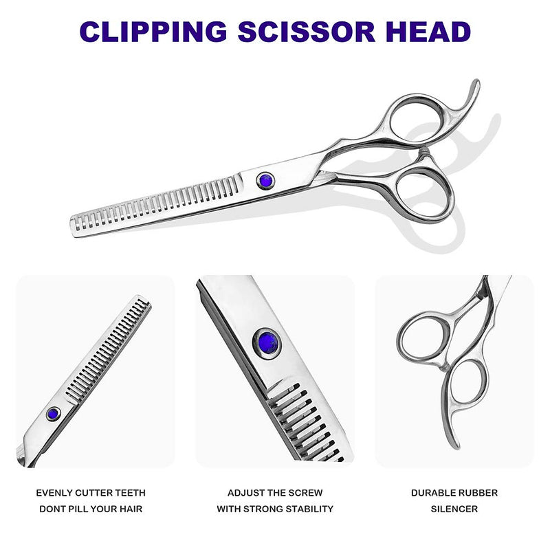 [Australia] - Professional Hair Scissors Barber Shears 6.5-inch Hair Cutting Scissors Salon Thinning Scissors for Women Men Kids ,Salon, Home red2 