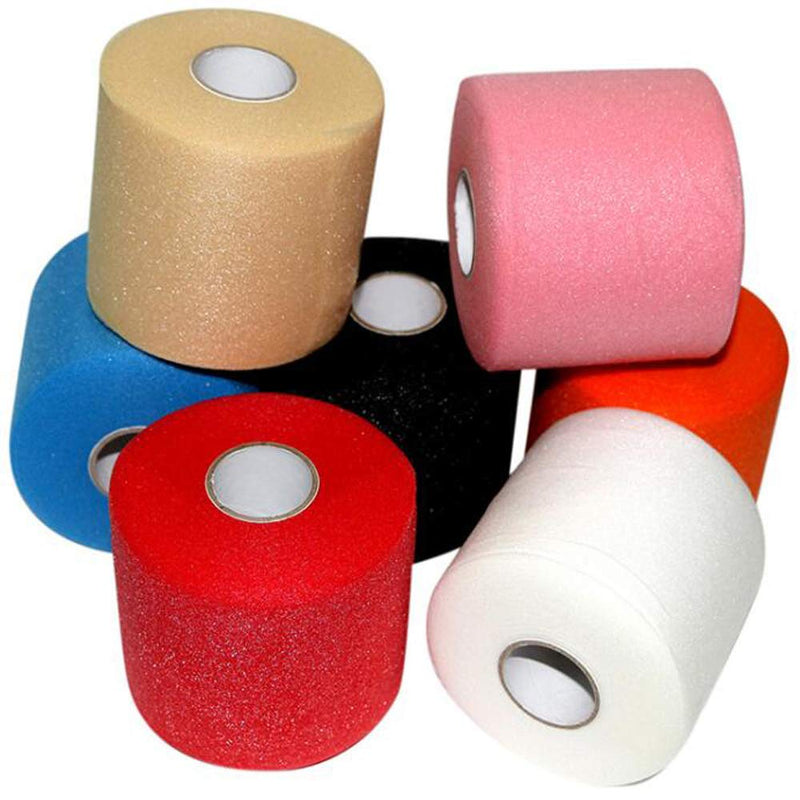 [Australia] - OBTANIM 4 Rolls Foam Underwrap Bandage Pre-Wrap Sports Tape for Athletic Elbow Knees Ankles, Latex Free (Skin Color, Black, Blue, Red) Skin Color, Black, Blue, Red 