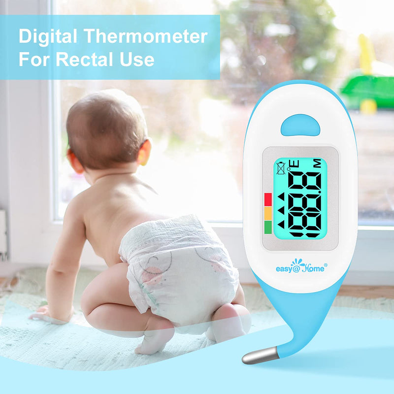 [Australia] - Baby Rectal Thermometer with Fever Indicator - Easy@Home Perfect Newborn and Infant Digital Thermometer with LCD Display Reading Body Temperature-Kid and Baby Item with Accurate Fast Reading - EMT-027 