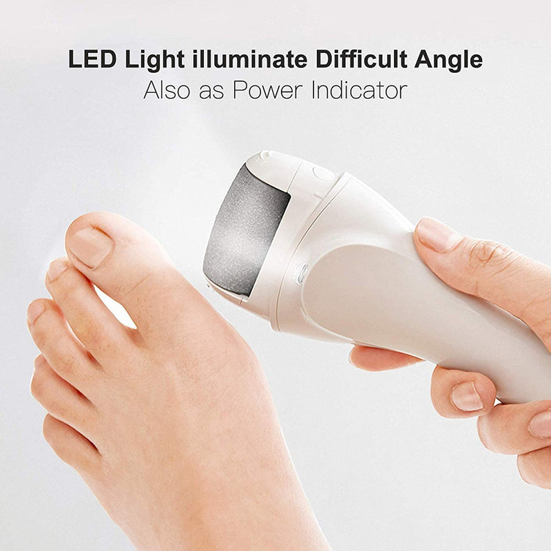 [Australia] - Electric Feet Callus Removers Rechargeable,Portable Electronic Foot File Pedicure Tools, Electric Callus Remover Kit,Professional Pedi Feet Care Perfect for Dead,Hard Cracked Dry Skin Ideal Gift 001-white 