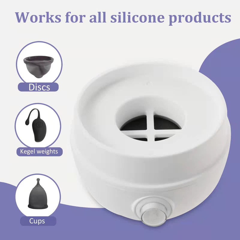 [Australia] - Menstrual Cup Steamer Sterilizer, Portable Menstrual Cup Wash Kit, High Temperature Steamer, Leak-Free - up to 99.9%（Included Menstrual Cup) 