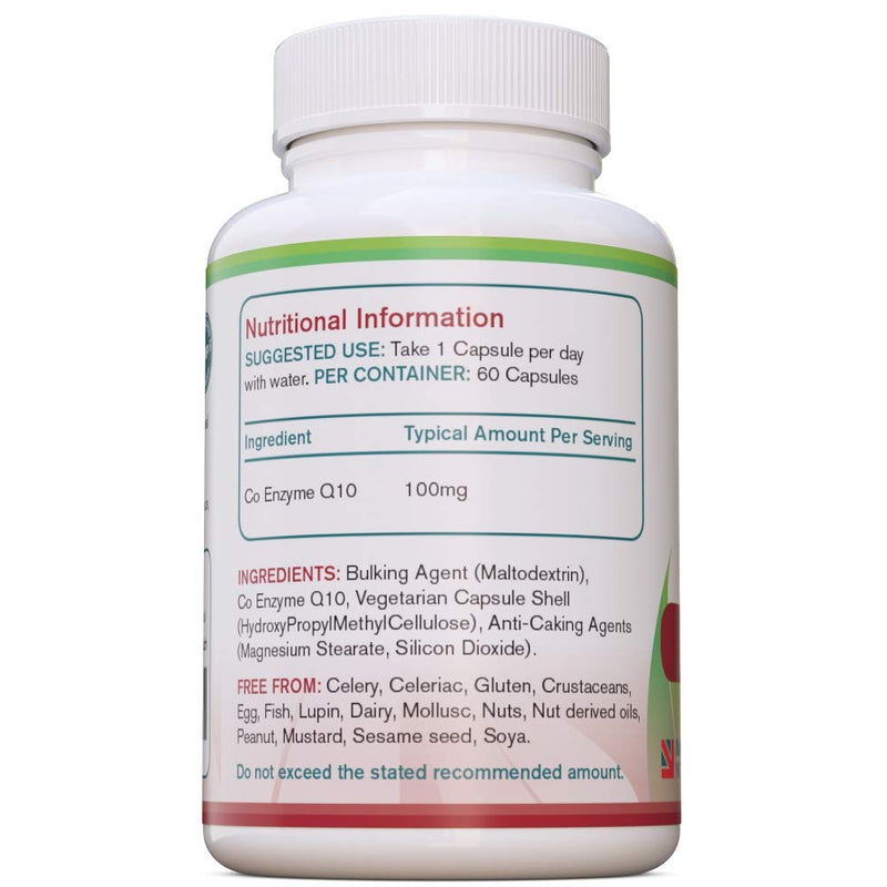 [Australia] - A to Z Pure Health Coq10 100Mg | Co Enzyme Q10 60 Capsules (2 Months' Supply) | Support for Cardiovascular Health & Immune System, 200 g 