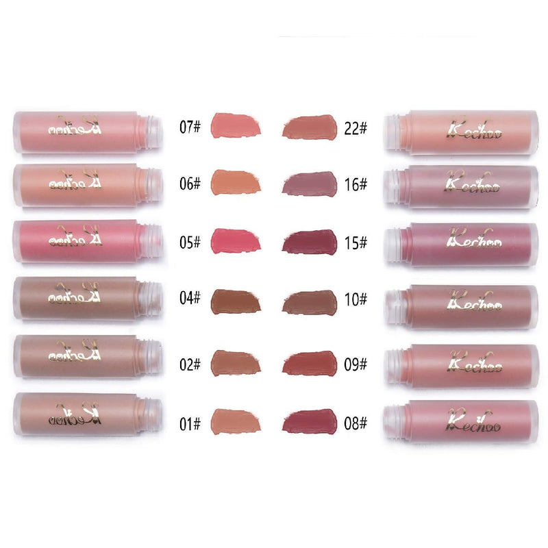 [Australia] - Matte Liquid Lipstick Set, 12 Pcs Superstay Mate Ink Waterproof Lip Gloss Beauty Lips Makeup Set (nude) nude 