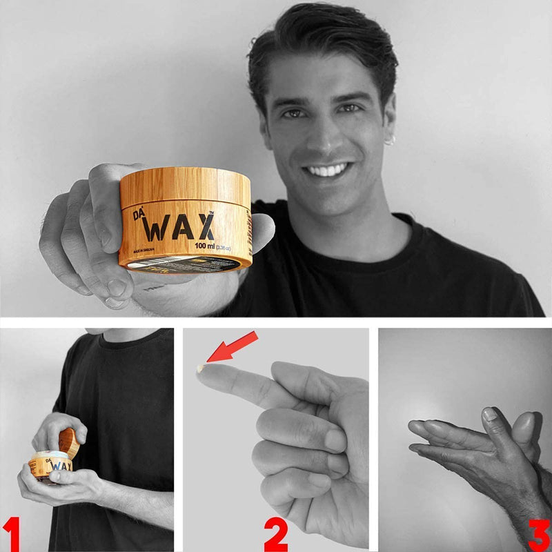 [Australia] - Da'Dude Da'Wax, Hair Wax for Men, Strong-Hold Mens Hair Wax in Bamboo Tub & Gift Bag 