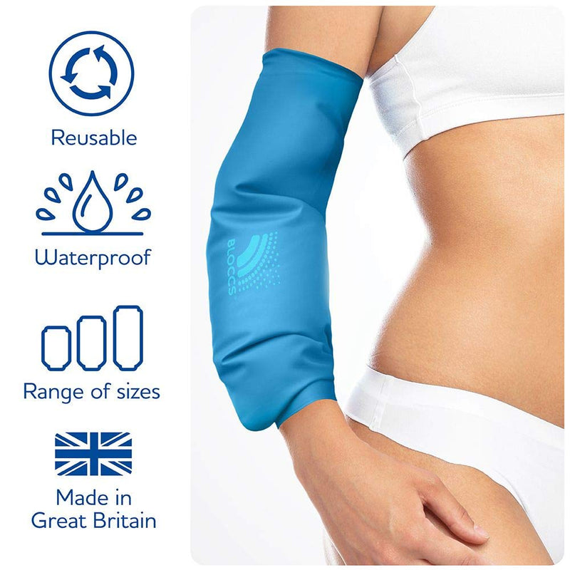 [Australia] - Bloccs Waterproof PICC Line Cover, Swim, Shower & Bathe. Watertight Protection for Cast, Dressings & Bandages - #AEP86-M - Adult Elbow Protector - (Medium) Medium (Pack of 1) 