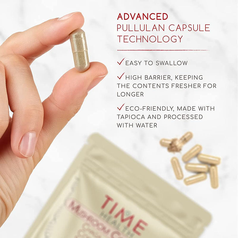 [Australia] - Mushroom Complex 6 | 120 Capsules | Maximum Strength 12000mg per Capsule | Chaga, Cordyceps, Shiitake, Reishi, Lions Mane, Maitake | Zero Additives | 100% Vegan | UK Made (120 Count) 