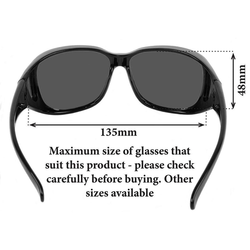 [Australia] - Rapid Eyewear Ladies Polarised OVER GLASSES SUNGLASSES That Fit Over Your Spectacles for Women. Medium Large Size. Wrap Around Tortoiseshell OTG. UV400 Protection 