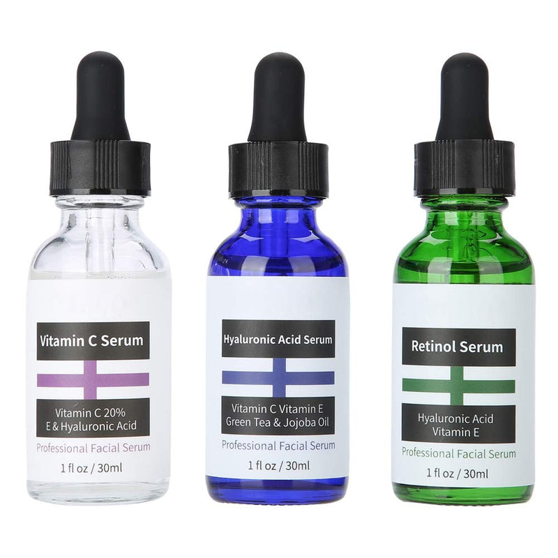 [Australia] - Rotekt 3pcs/set 30ml Anti Aging Anti- wrinkle Vitamin C Retinol Hyaluronic Acid Serum Skin Care 