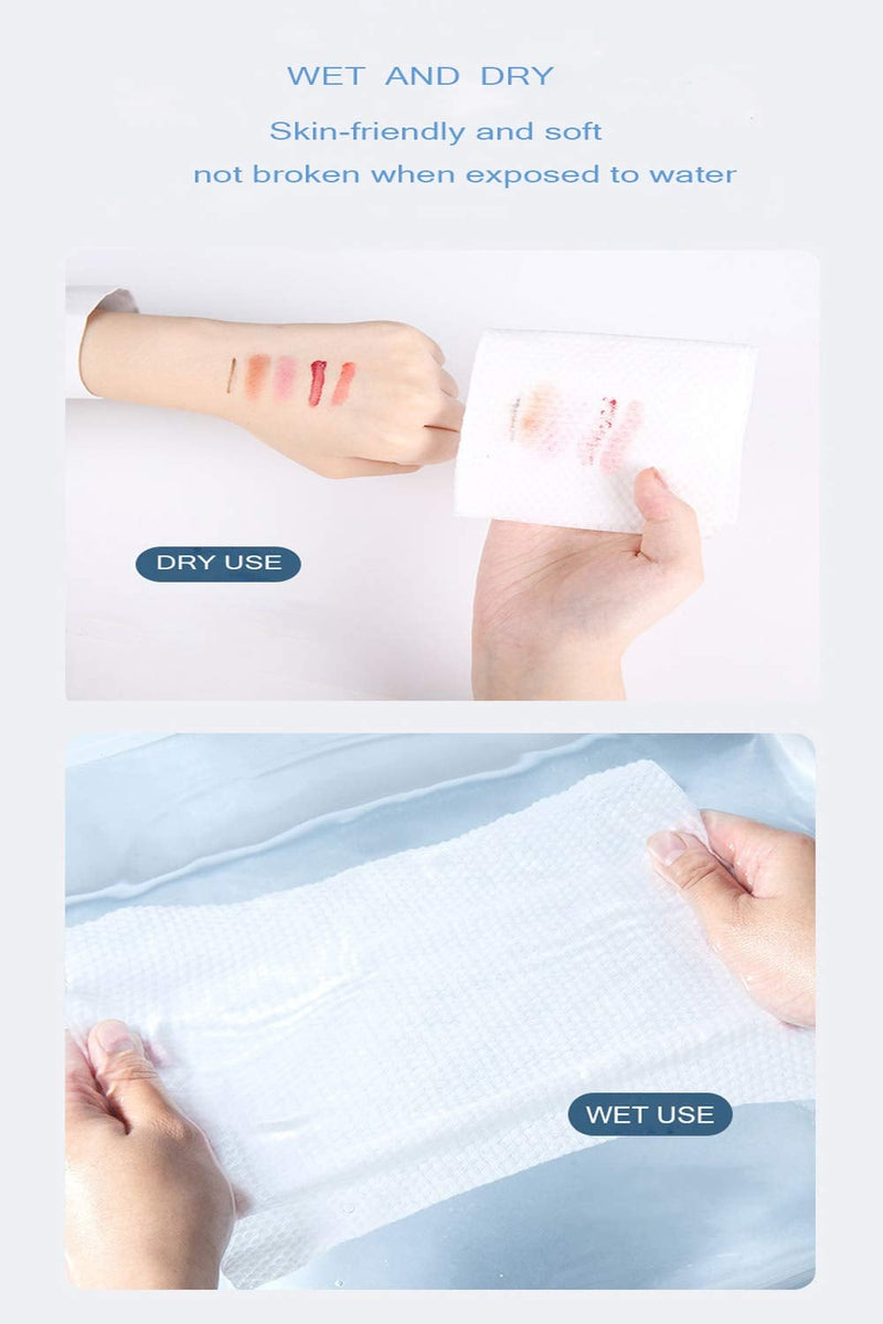[Australia] - WANGPEI 1Roll Disposable Cleaning Face Towel,100% Pure Cotton Thicker Soft Multi-Purpose Disposable Wet and Dry Wash Towel 