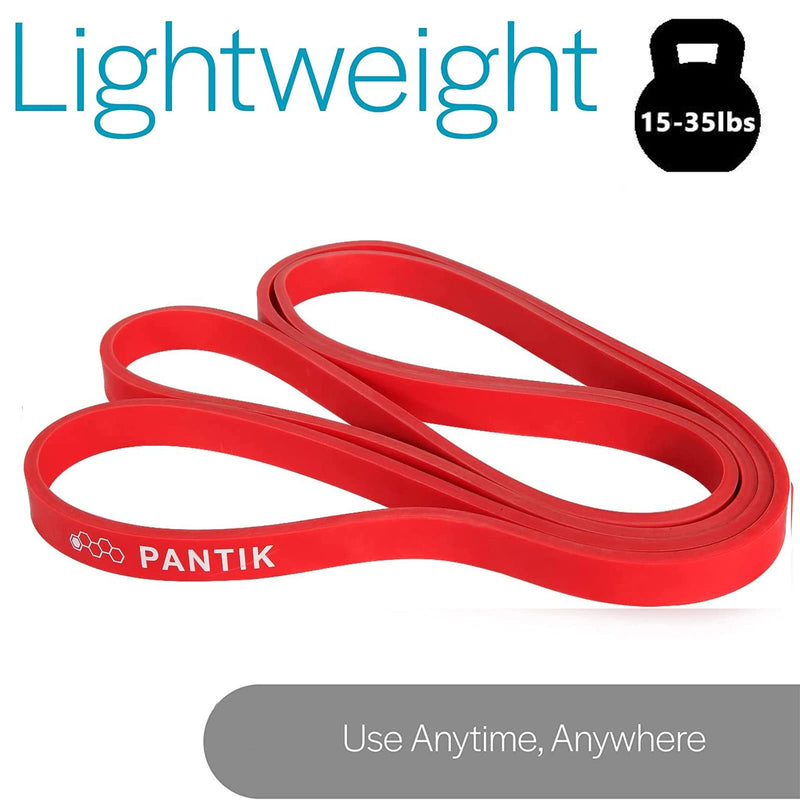 [Australia] - PANTIK Resistance Bands Set for Women and Men Pull up Bands Exercise Loop Band for Body Stretching Powerlifting Yoga Pilates Resistance Training red 