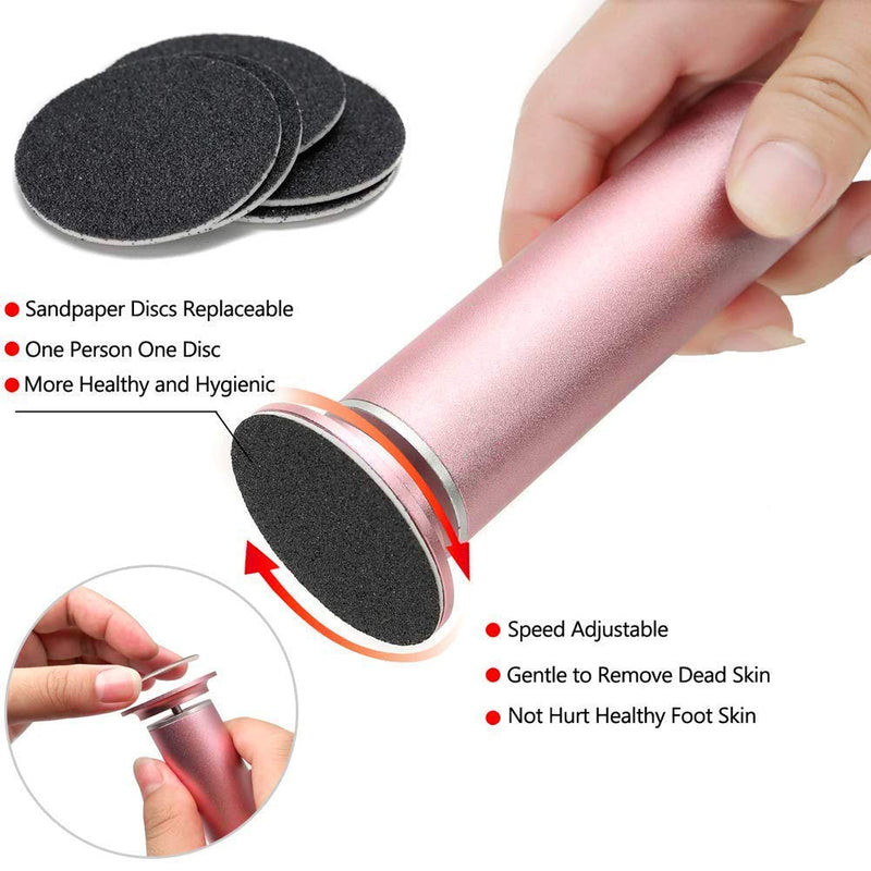 [Australia] - Electric Callus Remover, Ravifun Foot File Pedicure Tool with Speed Controller and 60pcs Replacement Sandpaper Disk for Men Women Dead Dry Crack Skin Calluses 