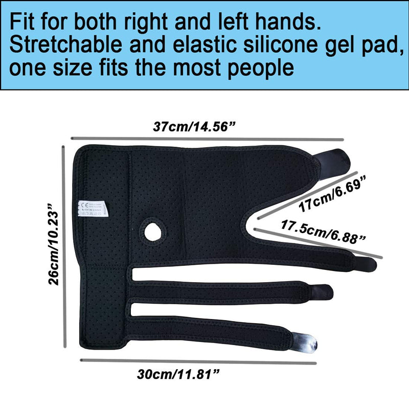 [Australia] - Footsihome Trigger Finger Splint for Two or Three Finger Support, Finger Brace Wist Immobilizer for Broken Joints, Sprains, Contractures, Arthritis, Tendonitis and Pain Relief Hand Right 