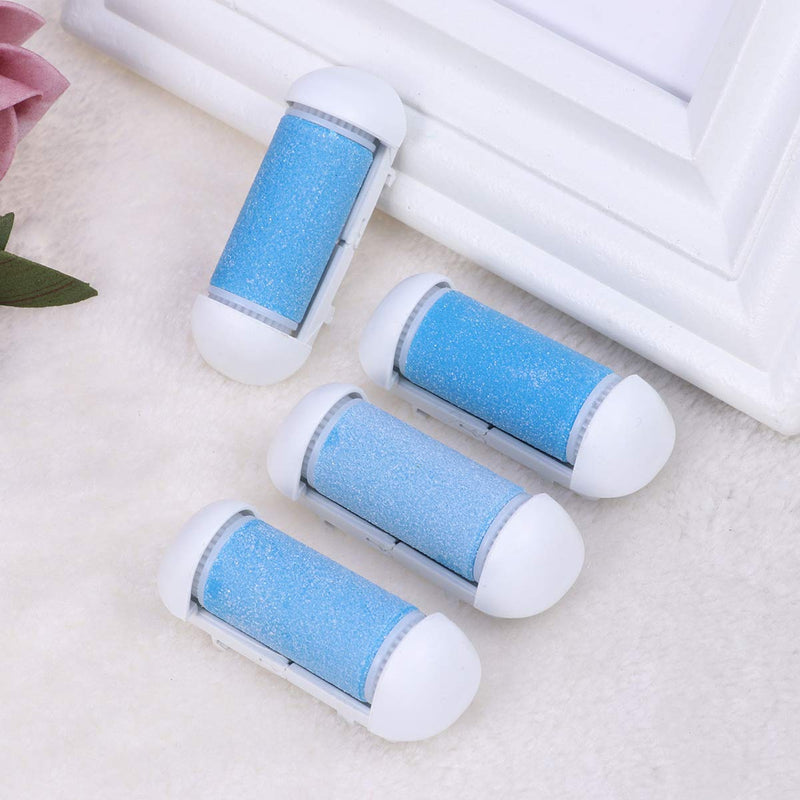 [Australia] - HEALLILY 4pcs Pedicure Refills Callus Remover Replacement Roller Heads Foot Dead Skin Remover Rollers Blue 