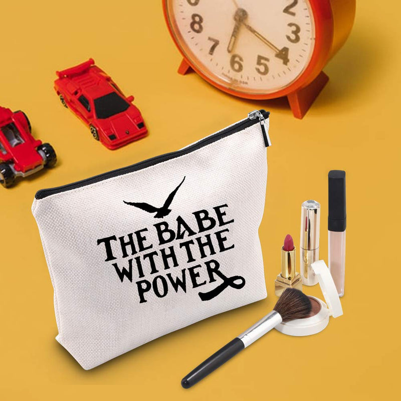 [Australia] - TSOTMO Labyrinth Quote Cosmetic Bag Galentine's Gift Empowering Makeup Bag Feminist Gift THE BABE WITH THE POWER (THE POWER) 