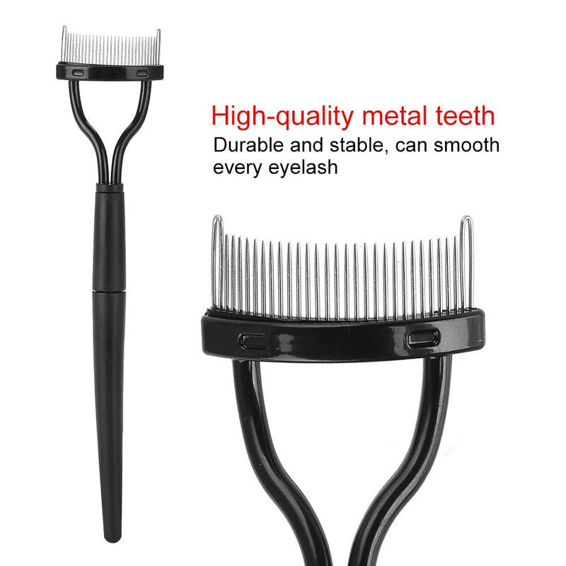 [Australia] - DEWIN Eyelash Comb - Eyelash Separator, Eyelash Brush Comb Beauty Makeup Lash Separator Foldable Metal Eyelash Brush Comb Mascara Curl Tool 