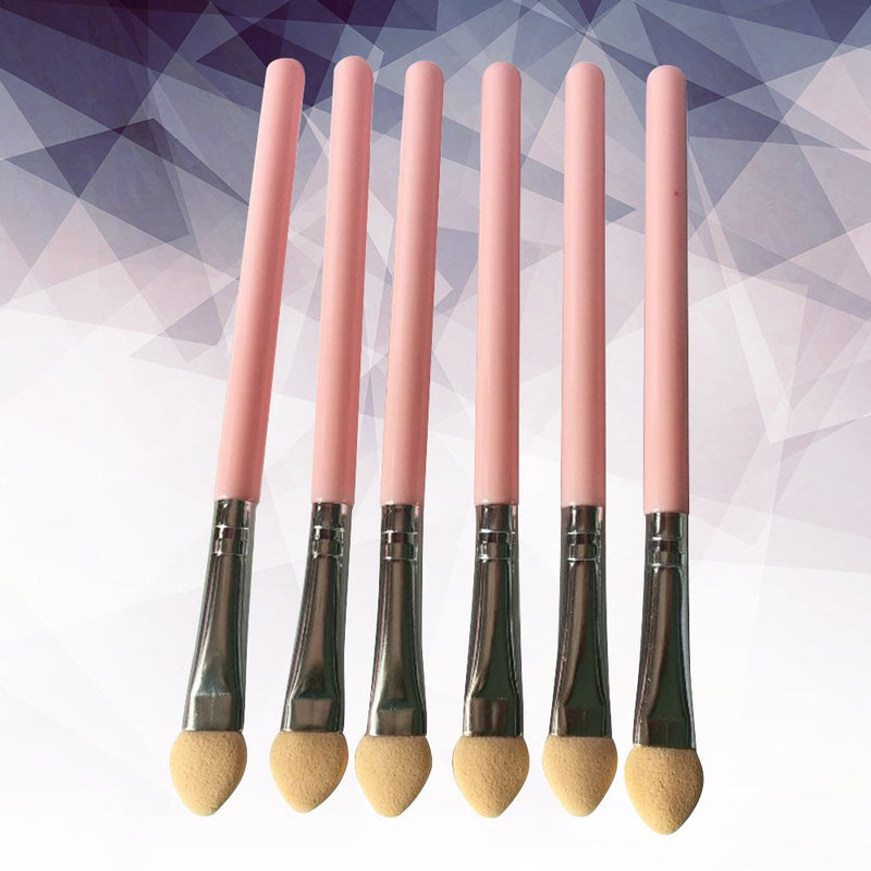 [Australia] - Lurrose 6PCS Portable Sponge Eye Shadow Brush Eyeshadow Applicators Slim Handle Brush Beauty Makeup Tool Paint Brushes for Women Girls 