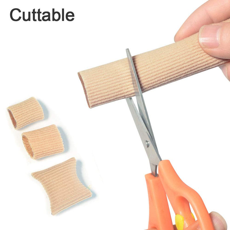 [Australia] - DYKOOK Cuttable Toe Tubes (5 Packs) Big Toe Protectors Made of Elastic Fabric Lined with Silicone Gel. Toe Protectors Relief Toe Pressure Pain,Corn and Calluses Remover (for Big toes-10CM) For Big Toes-10cm 