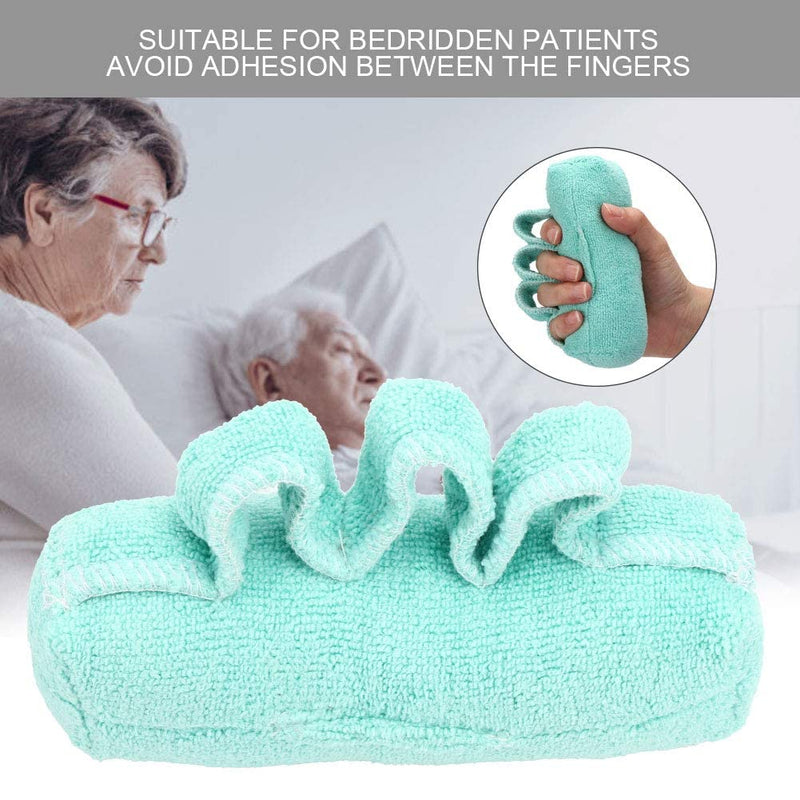 [Australia] - Garosa Fingers Separation Pad, Finger Contracture Cushion Palm, Finger Grips Splitter, Palm Protector with Separators for Elder Bedridden Stroke Hemiplegic Patient Hand Care (Green) Green 