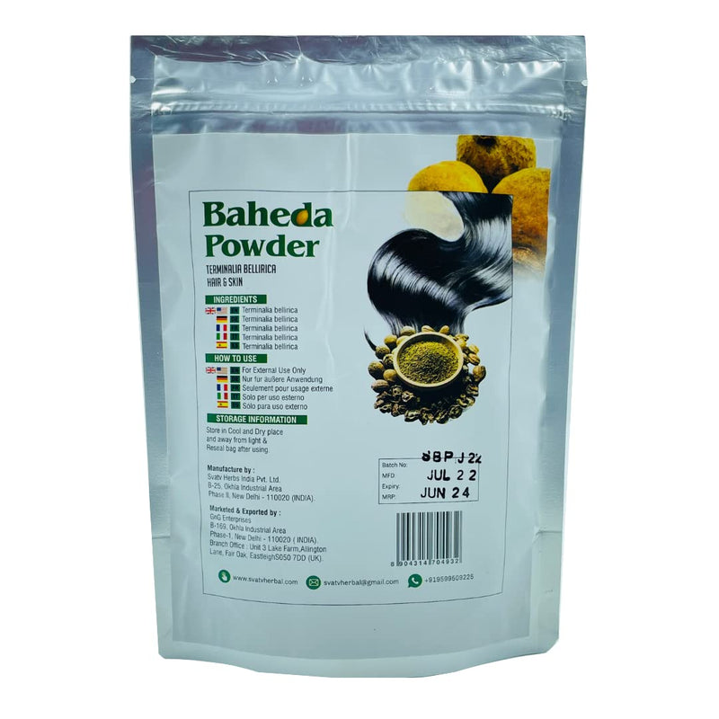 [Australia] - SVATV Baheda Powder | Bibhitaki | (Terminalia Bellirica) | Hair Growth | Skin & Hair Care | Detoxification & Rejuvenation | Size - 227g,Half Pound, 8oz 