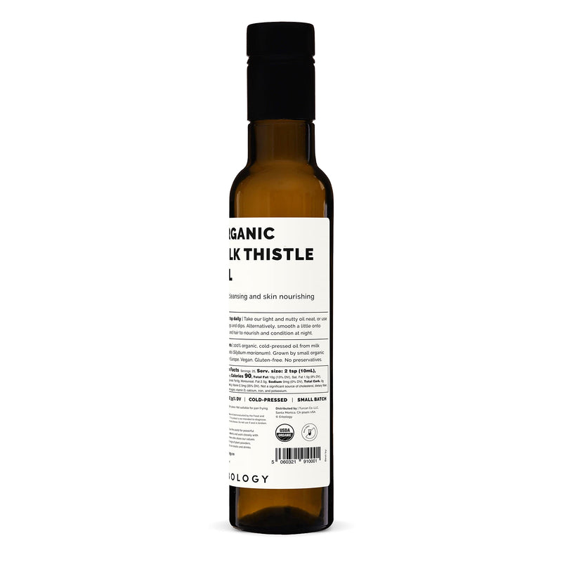 [Australia] - 100% Organic Milk Thistle Oil 250ml - Cold-Pressed - Premium Quality - High in Vitamin E - Detoxifying - Straight from Farm - Non GMO - No Additives or Preservatives - Recyclable Glass Bottle 