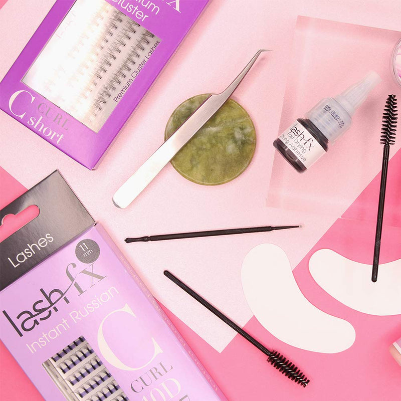 [Australia] - Lash FX D Curl 6D Instant Russian Lightweight False Lashes, Suitable for Individual & Express Treatments - 11mm 