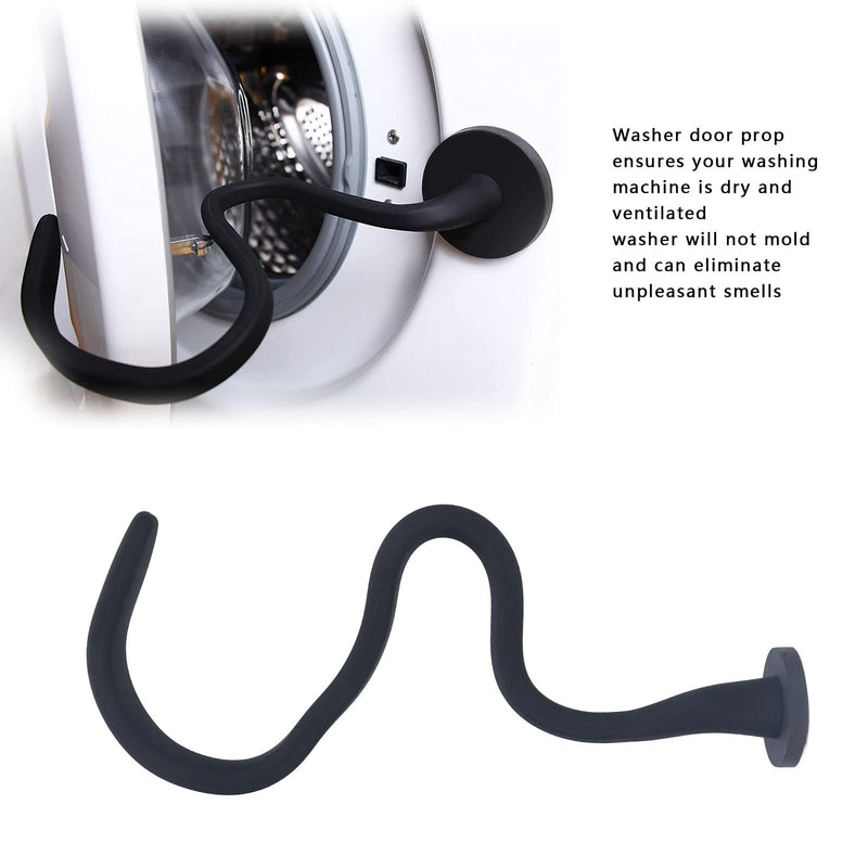 [Australia] - Oreilet Front Load Washer Door Prop, Magnetic Washing Machine Door Prop Holder Stopper, Keep Washer Door Open, Flexible Dryer Door Prop Universal for Drum Washing Machine(black) Black 