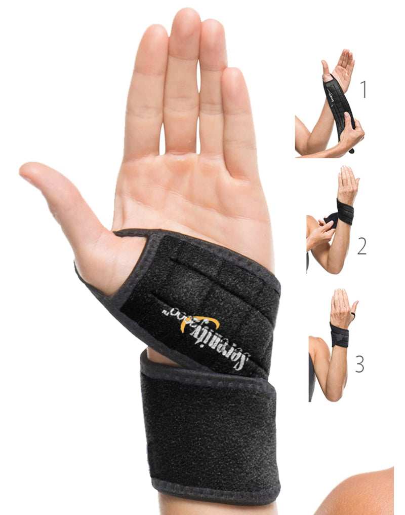 [Australia] - Serenity2000 Magnetic Therapy Wrist Support Wrap with Thumb Loop for Pain and Inflammation - Contains 13 Magnets, 400 Gauss Per Magnet 