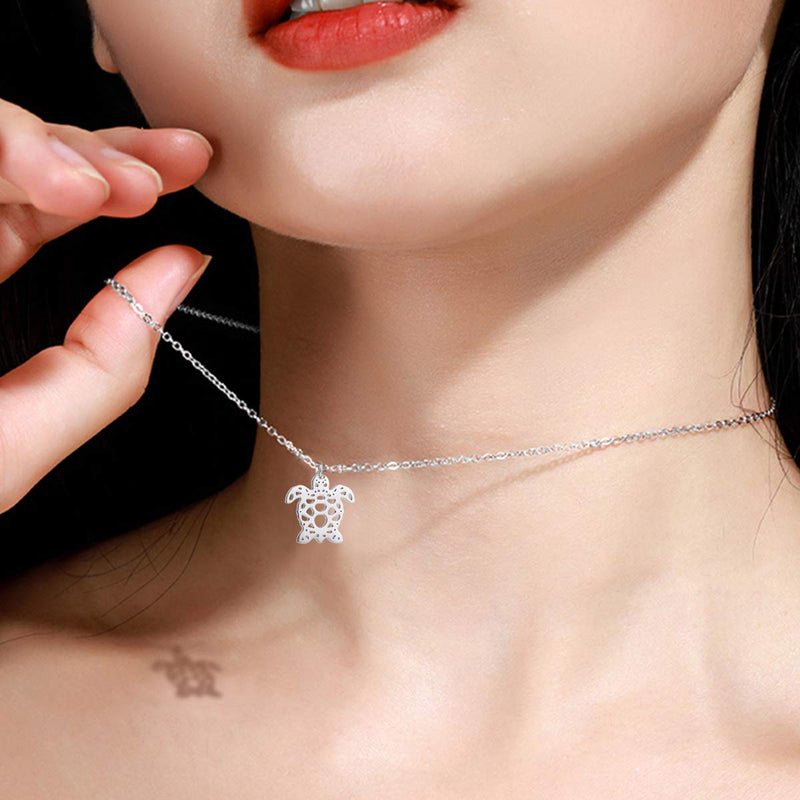 [Australia] - Bestill Animal Necklace Stainless Steel Charm Pendants Jewelry Gift for Women Sea Turtle 