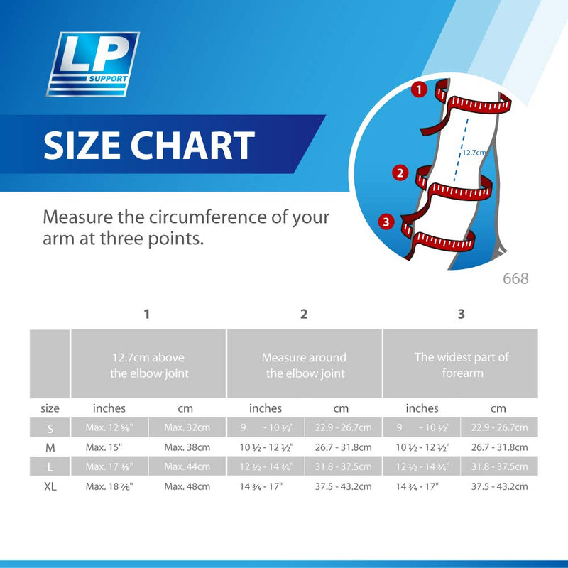 [Australia] - LP SUPPORT Elbow Support Sleeve - Compression & Pain Relief - Prevent Injury & Promote Recovery - Tennis and Golfers’ Elbow, Tendonitis - For Workouts, Sports & Weightlifting - Black/X-Large XL 