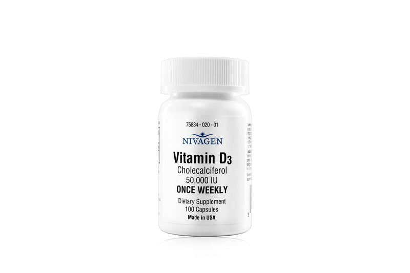 [Australia] - Nivagen Pharmaceuticals Inc Vitamin D3 50,000 IU (100) 100 Count (Pack of 1) 
