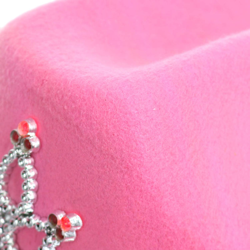 [Australia] - GIFTEXPRESS 2 Pcs CHILD LED Blinking Pink Tiara Cowboy hat - CHILD SIZE 