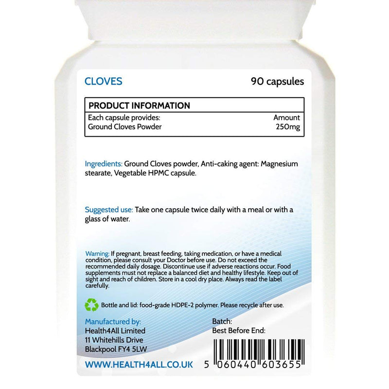 [Australia] - Strong Intestinal Health Set: Grapefruit Seed Extract, Wormwood, Black Walnut, Cloves 4x90 Capsules (not Tablets). Vegan. Made in The UK by Health4All 