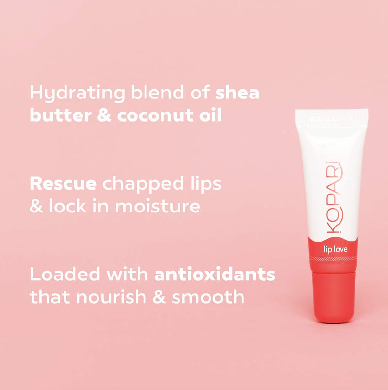 [Australia] - Kopari Coconut Lip Glossy - Clear - Hydrating and Moisturizing Coconut Oil, Vitamin E and Shea Butter Lip Gloss With 100% Organic Coconut Oil, Non GMO, Vegan Sulfate Free 0.35 Oz 