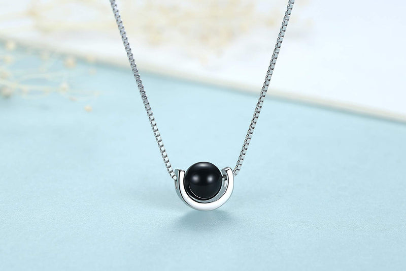 [Australia] - Sterling Silver Jewelry Sets Asymmetric Earrings with Black Onyx 