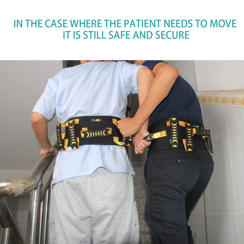 [Australia] - KkaFFe Gait Belt with Handles, Transfer Belt for Elderly, Patient Gait Belts, Transfer Belt Assist, Gait Belts for Seniors, Upgraded Using Rubber Handles Blue 