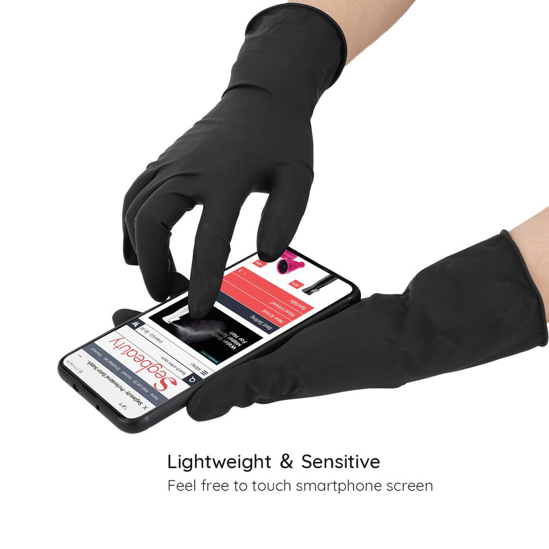 [Australia] - 20 Counts Hair Color Gloves, Segbeauty Reusable Black Dye Gloves Powder Free Rubber Latex Gloves Professional Hair Coloring Accessories for Hair Salon Highlighting, House Cleaning (Small) Small (20 Count) 