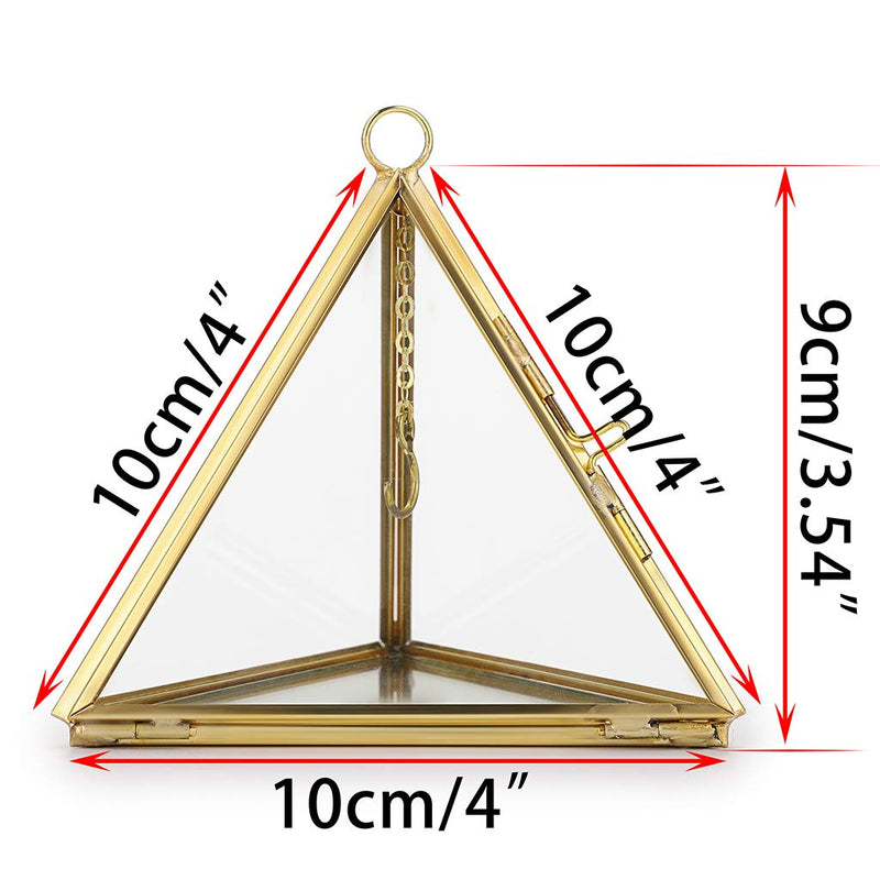 [Australia] - Hipiwe Jewelry Ring Display Holder - Pyramid Ring Holder Geometric Glass Ring Jewelry Box Wedding Ring Bearer Gift Box Hanging Prism Ring Stand Proposal Ring Display Case 