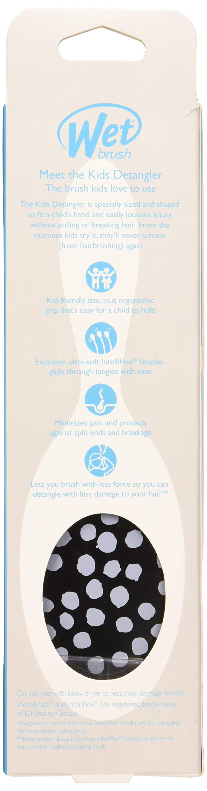 [Australia] - Wet Brush Kids Detangler Brush - Polka Dot By For Kids - 1 Pc Hair Brush 