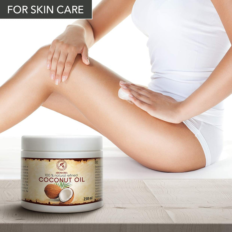 [Australia] - Coconut Oil 250ml - Cocos Nucifera Oil - Indonesia - 100% Pure & Natural Cold Pressed - Best Benefits for Skin Hair Face Body Care - Unrefined Coconut Oils 