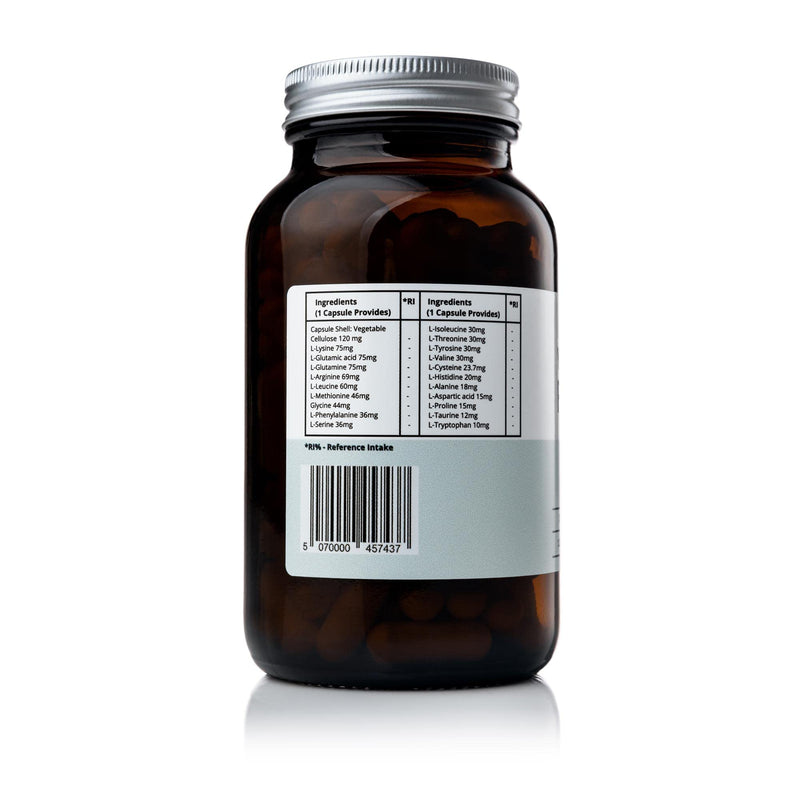 [Australia] - Full Spectrum Amino Acids – 120 x Free Form Amino Acids Vegan Capsule to Support Muscle Repair, Muscle Building - Made in The UK by Your Fitness Tools 