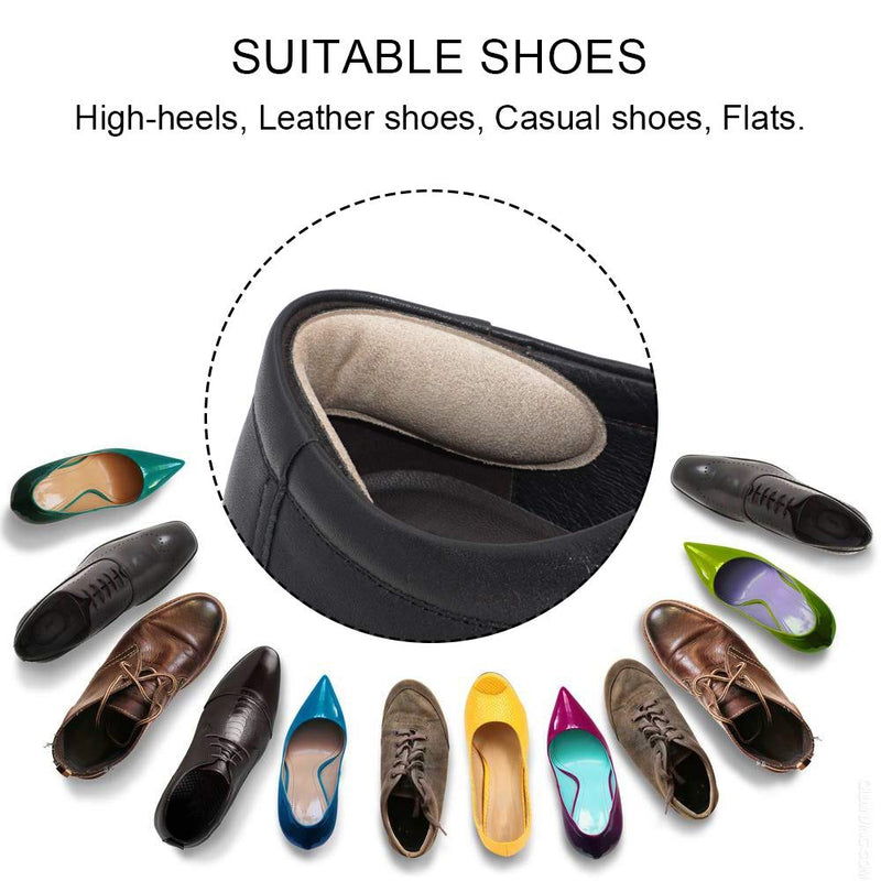 [Australia] - Dr. Foot's Heel Grips Liner Insert for Shoes Too Big, Shoe Inserts Liners for Loose Shoes, Preventing Heel Slipping, Rubbing, Non-Slip (Beige) Beige 