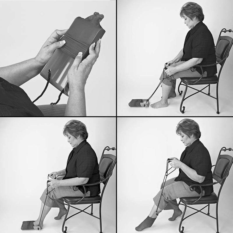 [Australia] - Norco Molded Sock Aid Assists in Putting on Socks Easier for Limited Mobility, Arthritis, Back Surgery, Knee or Hip Replacement. Unique Ergonomic Handle Placement for less stress when pulling up socks 