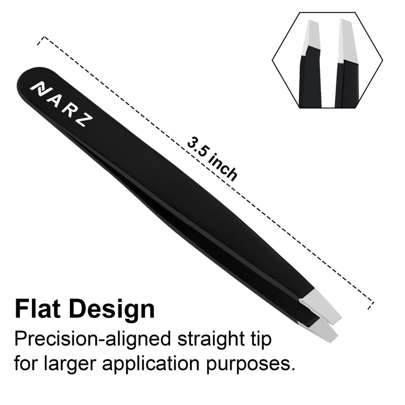[Australia] - NARZ Professional Slanted Tweezer for Facial Hair Women & Men Stainless Steel Precision Tweezers for Ingrown Hair Tweezers 1 Piece 