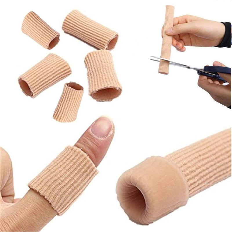 [Australia] - Cuttable Toe Tubes Finger Sleeves,Guador 5 pcs Toe Sleeve Protectors Relief Toe Caps Corn Pad Protectors for Blisters Calluses Pain Relief(Different Sizes) 