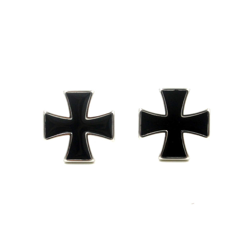 [Australia] - Knights Templar Black Cross Pair of Cufflinks & Tie Bar Clip 