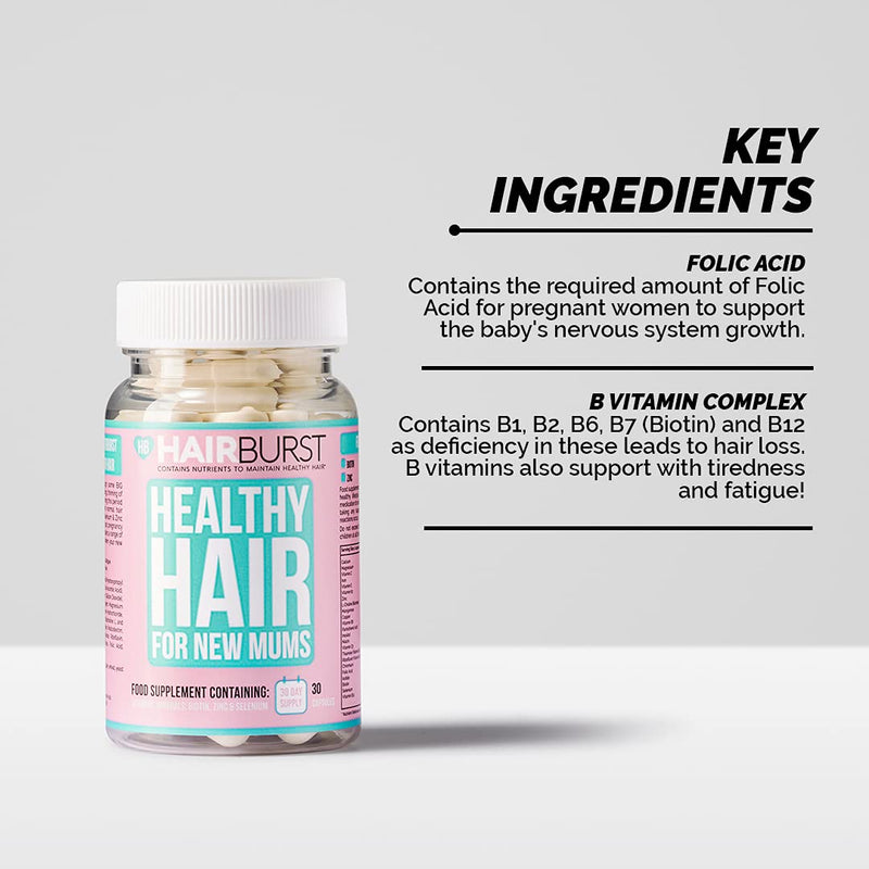 [Australia] - Hairburst Pregnancy Vitamins for Hair Growth - 1 Month Supply - 30 Capsules - Reduce Hair Loss - Faster Hair Growth - Contains Folic Acid 400 mcg 