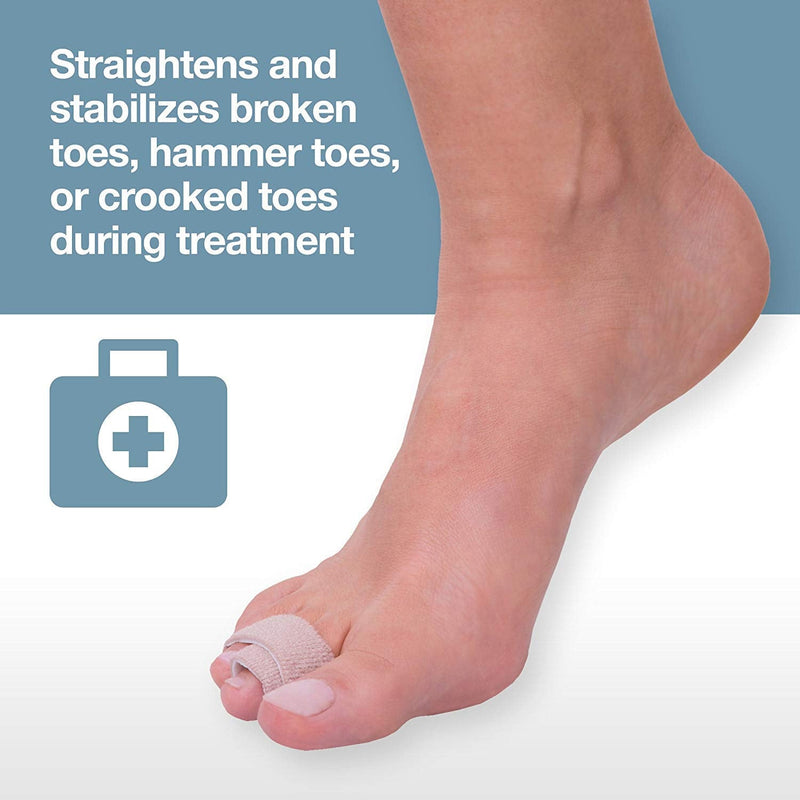 [Australia] - ZenToes Broken Toe Wraps, Cushioned Bandages Hammer Toe Separator Splints, 1 Pack, 4 Count 