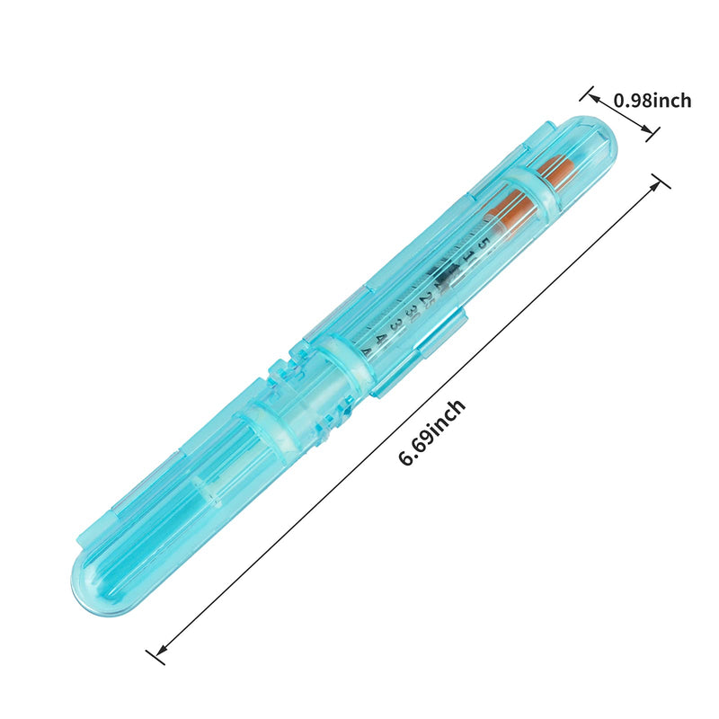 [Australia] - Medarchitect PSC (MA-PSC) Portable Travel Insulin Prefilled Syringe Case for Diabetes 2 Count (Pack of 1) Light Blue Transparent+solid Purple 
