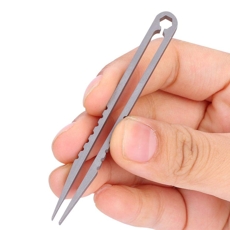 [Australia] - Portable Tweezers, Titaniums Alloy Tweezers Stainless Steel Precision Tweezers for Outdoor Tools 