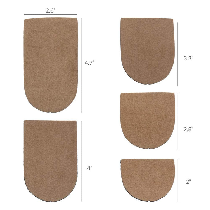 [Australia] - Adjustable Leg Length Discrepancy Heel Lifts Inserts Insoles - Pack of 2 (5 Layer Brown Large) 5 Layer Brown Large 